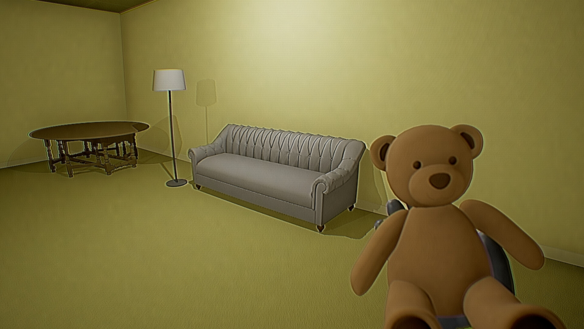 A furnished room deeper in the complex